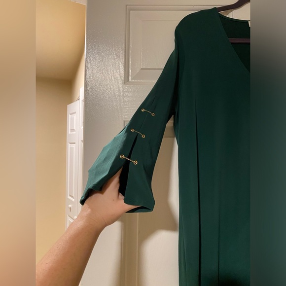 Michael Kors green third quarter length sleeve dress - Picture 2 of 6